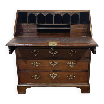 English Georgian donkey desk from the 19th century, mahogany and oak.