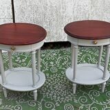 Pair of oval bedside tables