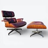 Burgundy Herman Miller Original Rosewood Eames Lounge Chair and Ottoman