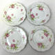 4 plates dessert porcelain Limoges flowers
