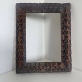 Antique handcarved frame Cedarwood 23.5 cm x 18.5 cm