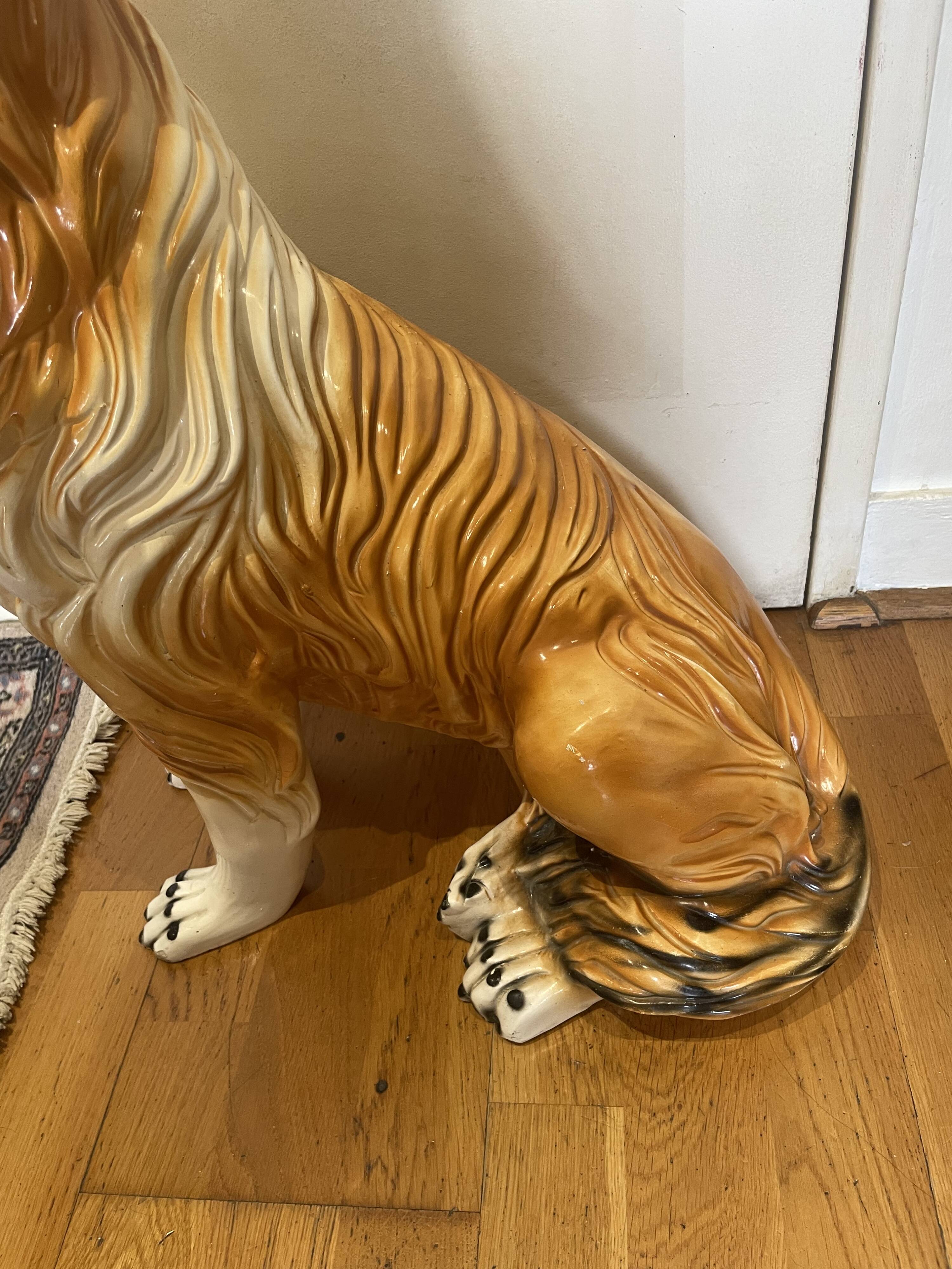 Collie dog sculpture