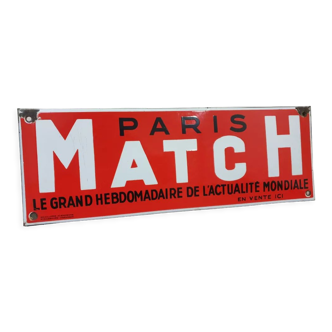 Enamelled plaque paris match