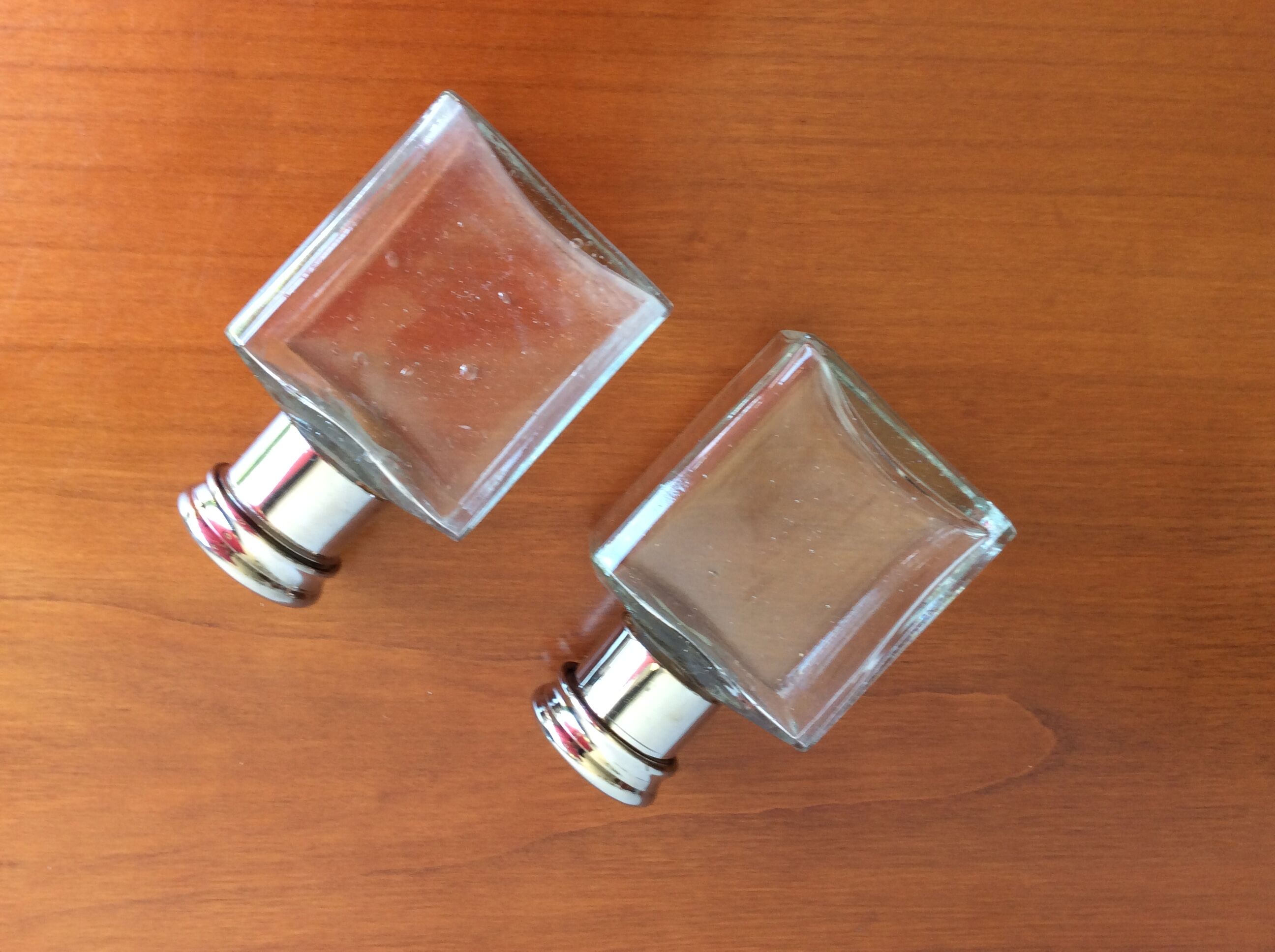 Lot of 2 old travel bottles