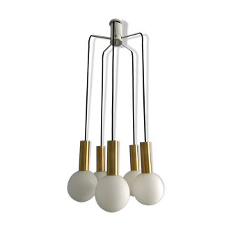 Opaline hanging lamp 1960