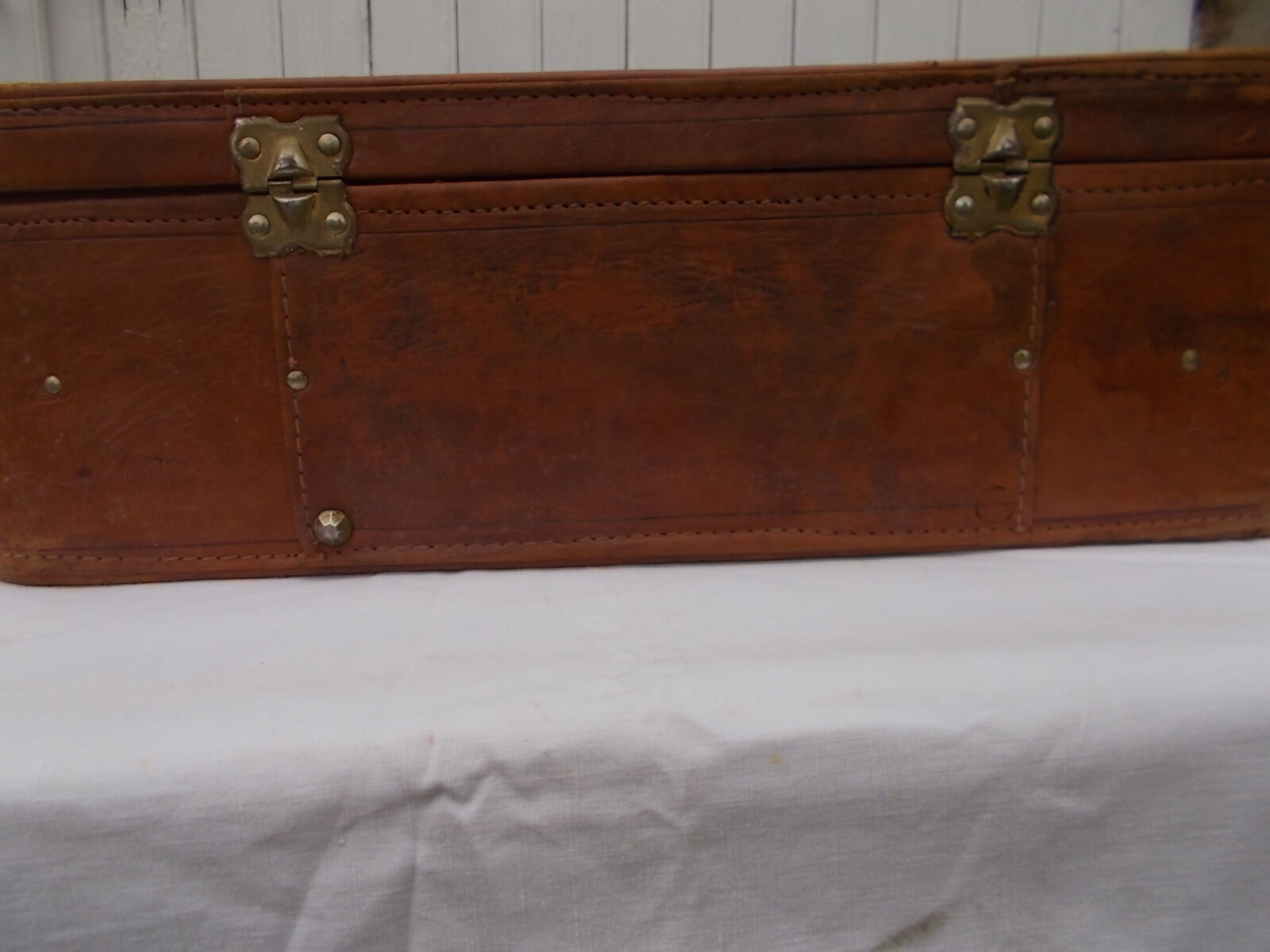 Vintage leather suitcase