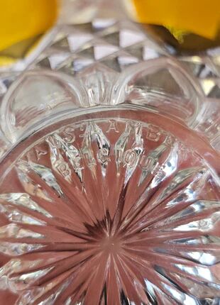 Amber and transparent crystal box Val Saint-Lambert Art Deco