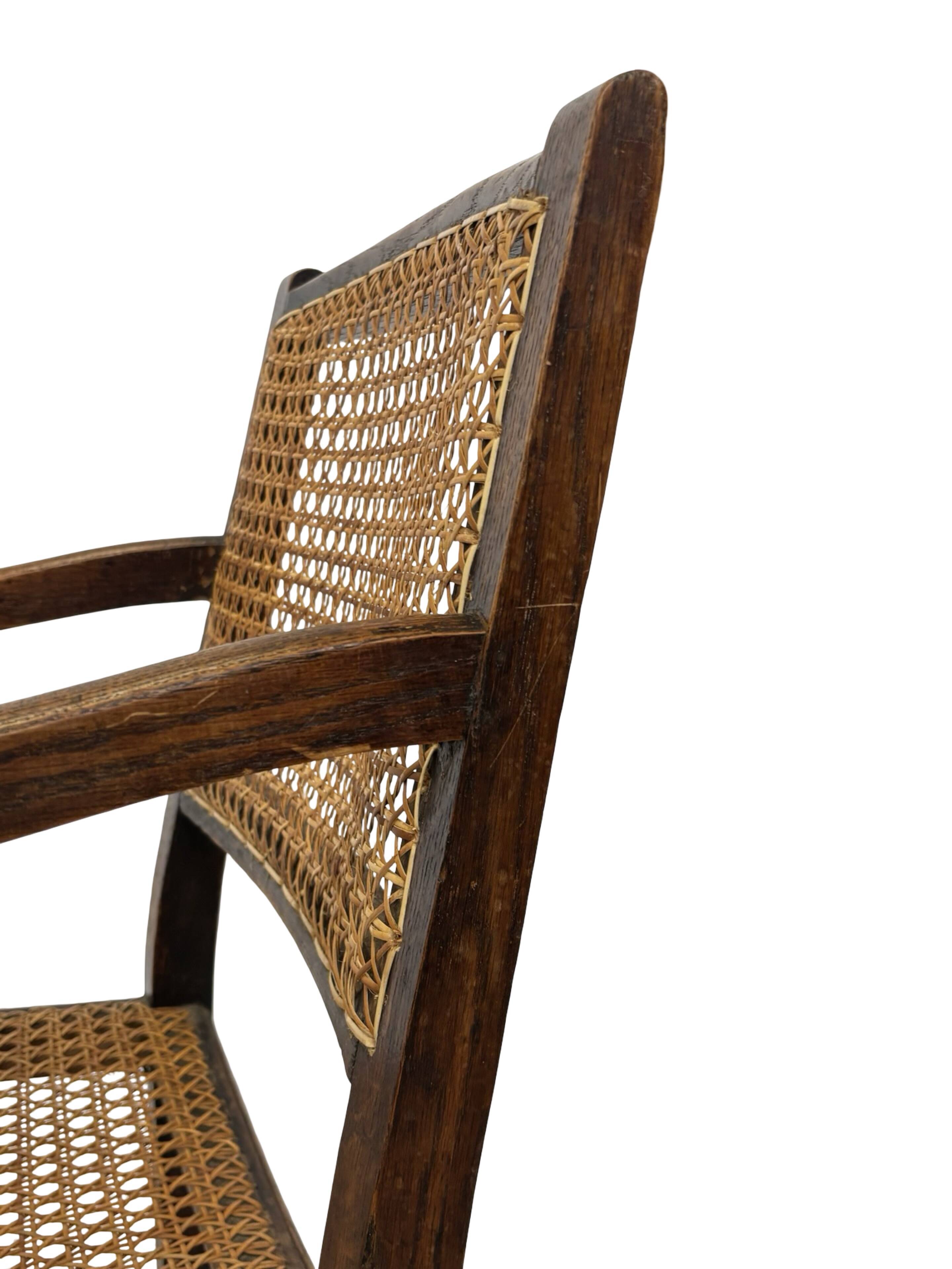 Art Deco chair minimalist oak wicker minimalist design