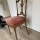 Elegant Louis XVI style chair in carved wood and antique velvet