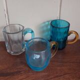 Set of 3 old miniature glasses