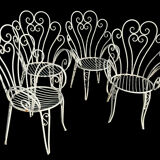 1960s wrought iron armchairs from France