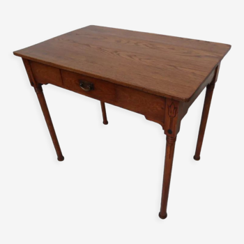 Art Nouveau oak writing table  sidetable