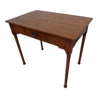 Art Nouveau oak writing table  sidetable