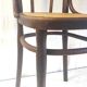 Bistro chair in curved wood and canework - early 20th century