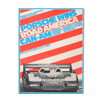 Reichert porsche road america can-am 1973 100,5x76 cm affiche