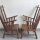 Pair of vintage brutalist armchairs from the 1970s.
