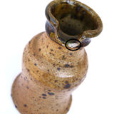 Pichet façon saucière en grès pyrité de Pierre Digan, Puisaye, La Borne 1950