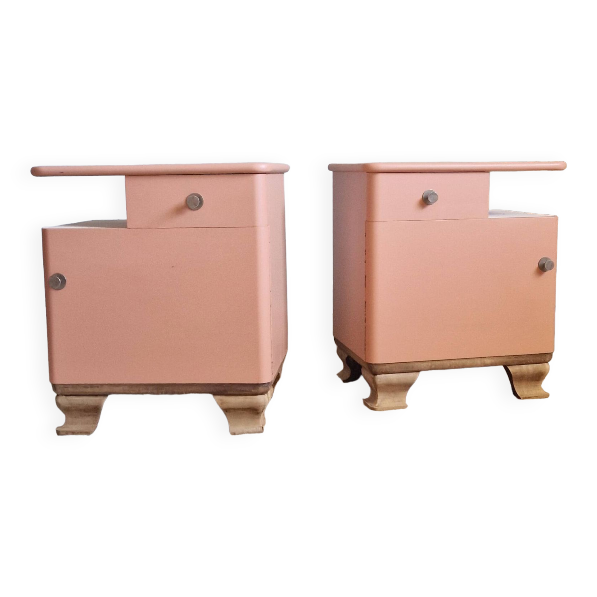 Pretty pair of art deco bedside tables