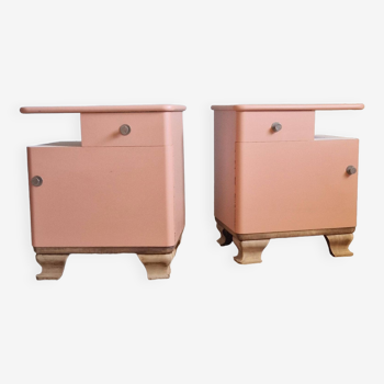 Pretty pair of art deco bedside tables