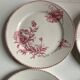 5 assiettes decor rouge