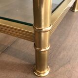 Three-floor brass console