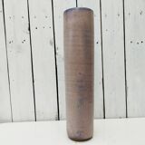 Enamelled ceramic roller vase signed