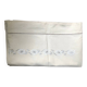 drap ancien brodé motif fleurs