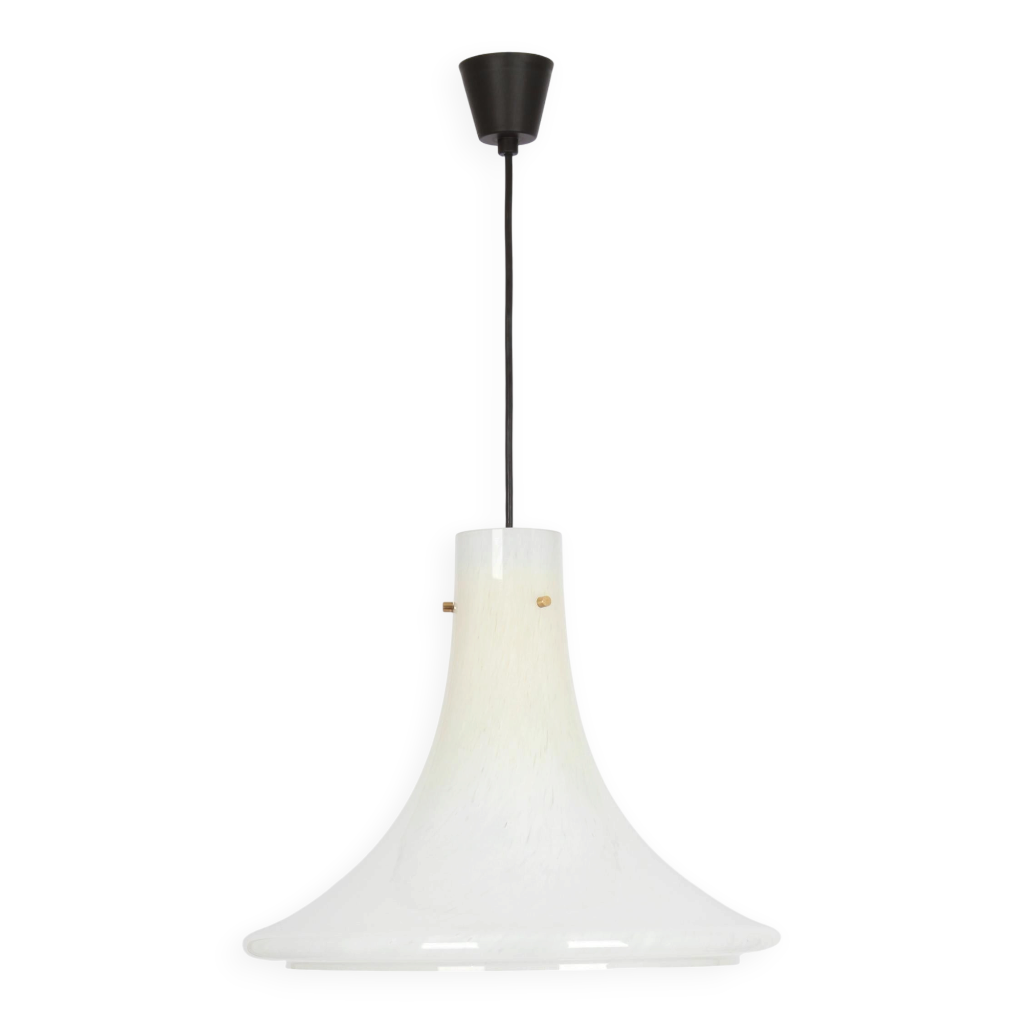 Superb large opaline glass pendant by Limburg, Germany, 1970s.