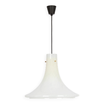 Superb large opaline glass pendant by Limburg, Germany, 1970s.