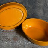 Duo of enamelled cast iron dishes Made in France LE CREUSET vintages