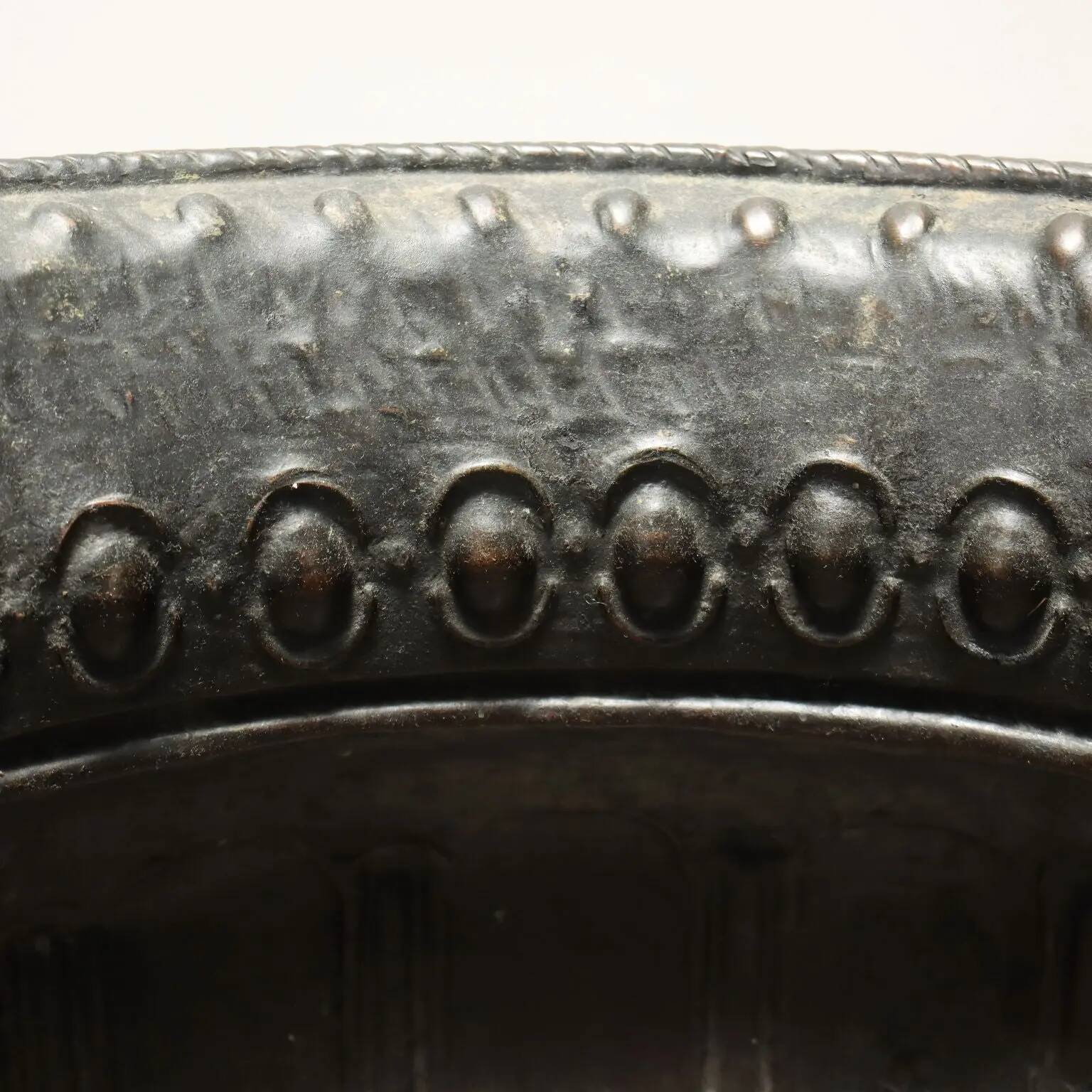 Antique three-legged wrought iron planter with basin, Italy, 20th century