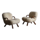 Pair of early edition Clam Chairs by Arnold Madsen for Madsen & Schubell, Denmark 1944