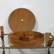 Mid century sewing box with / asystent / Service platform  teak 1960/70s