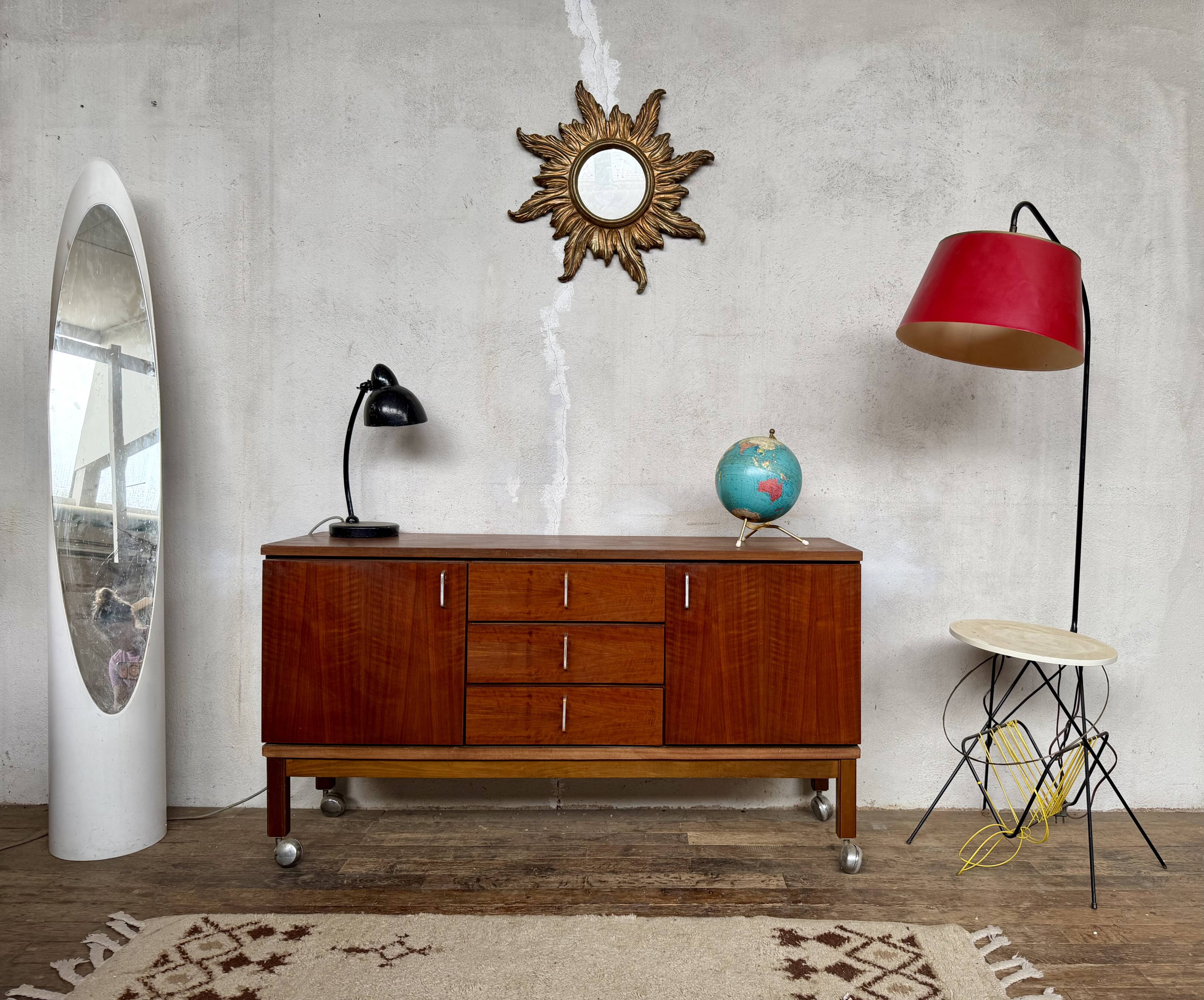✨ Vintage wooden sideboard – 3 drawers, 2 doors – Retro furniture ✨