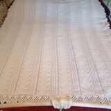 Cotton bedspread or crochet plaid