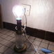 Lamp foot molded glass and brass