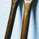 Pair of old wooden oars