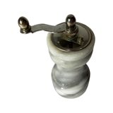 Retro Salt and Pepper Shakers | Vintage Salt and Pepper Grinders Made Of Marble 1970s