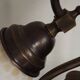 Lampe en bois et verre opalin