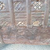 Old Vintage Indian Box on Wooden Wheels Early 20th S