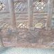 Old Vintage Indian Box on Wooden Wheels Early 20th S