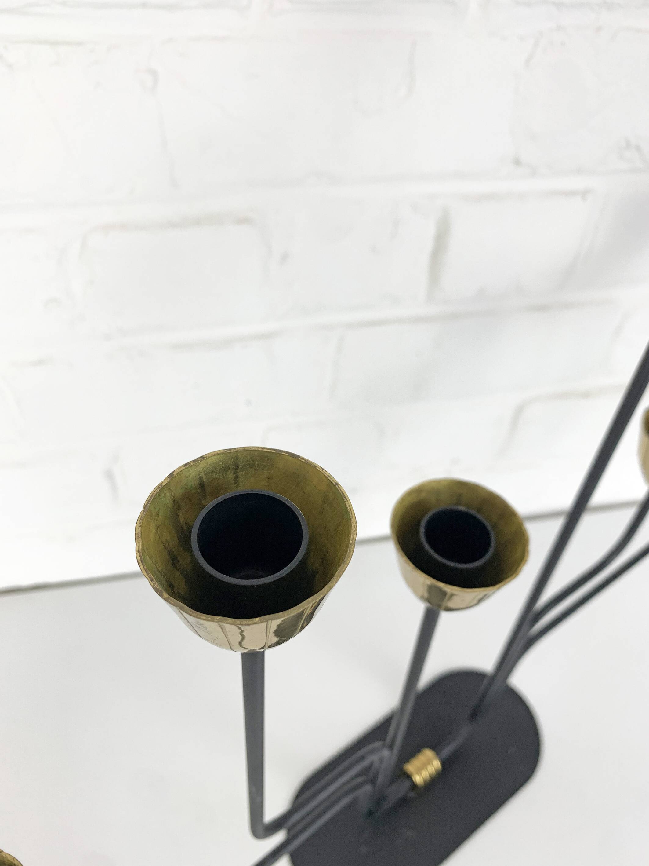 Mid-Century Scandinavian Candlestick, Gunnar Ander for Ystad Metall, Sweden