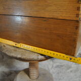 Vintage lined interior wooden long box