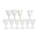 Set de 10 verres à vin gravés