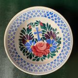 Anciens plats creux en faïence, à motif floraux, xixeme/début xxeme