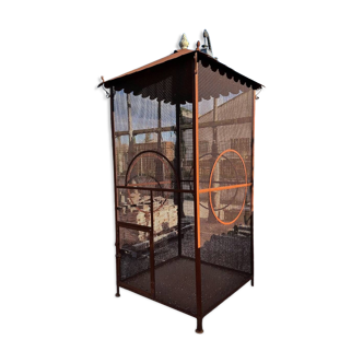 Handcrafted wrought iron aviary