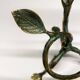 Sculptural bronze candlestick with a patina in the style of Giacometti, 1990.