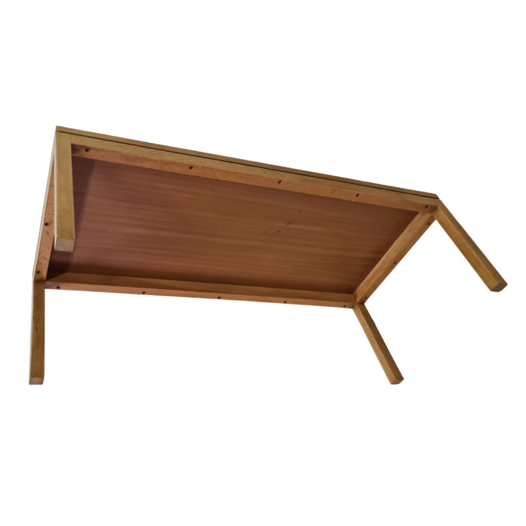 Scandinavian oak and tile coffee table, Denmark 1960s