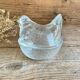 Sucrier poule en verre
