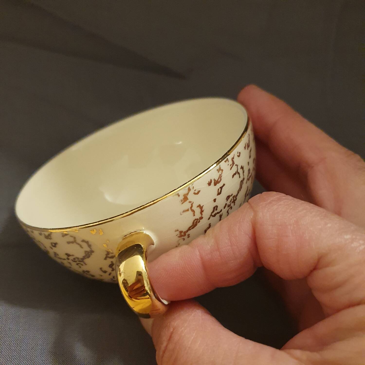 Old Villeroy and Boch gold coffee and dessert service, complete set